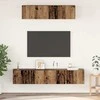 TV staliukas TV spintelių komplektas 4 pcs Senovinis medis Apdirbta mediena