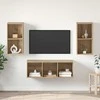 TV staliukas TV spintelių komplektas Amatininkų ąžuolas 37 x 37 x 107 cm