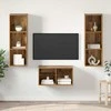 TV staliukas TV spintelių komplektas Senovinis medis 37 x 37 x 107 cm