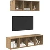 TV staliukas TV spintelių komplektas 2 pcs Amatininkų ąžuolas