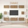 TV staliukas TV spintelių komplektas 8 pcs Amatininkų ąžuolas