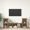 TV staliukas TV spintelių komplektas 3 pcs Ruda Apdirbta mediena