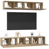 TV staliukas TV spintelių komplektas 5 pcs Amatininkų ąžuolas