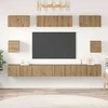 TV staliukas TV spintelių komplektas 8 pcs Amatininkų ąžuolas