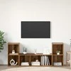 TV staliukas TV spintelių komplektas 3 pcs Ruda Apdirbta mediena