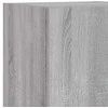 TV staliukas TV spintelės su LED, 2vnt., pilkos ąžuolo, 30,5x30x102cm