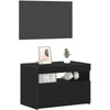 TV staliukas Televizoriaus spintelė 2 pcs Juodas ąžuolas 60 x 35 x 40 cm
