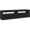 TV staliukas Televizoriaus spintelė 2 pcs Juodas ąžuolas 75 x 35 x 40 cm