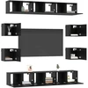 TV staliukas TV spintelių komplektas 10 pcs 180 x 30 x 30 cm Juodojo ąžuolo