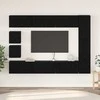 TV staliukas TV spintelių komplektas 10 pcs Juodas ąžuolas Apdirbta mediena
