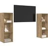TV staliukas TV spintelių komplektas 2 pcs Amatininkų ąžuolas