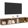 TV staliukas TV spintelių komplektas 2 pcs Senovinis medis 37 x 35 x 107cm