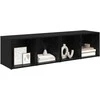 TV staliukas TV spintelių komplektas 2 pcs Juodas ąžuolas 37 x 35 x 72 cm