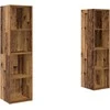 TV staliukas TV spintelių komplektas 2 pcs Ruda 37 x 37 x 142,5 cm