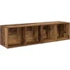 TV staliukas TV spintelių komplektas 2 pcs Senovinis medis 37 x 35 x 72 cm
