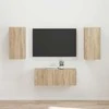 TV staliukas TV spintelių komplektas 2 pcs Sonoma ąžuolas Apdirbta mediena