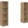 TV staliukas TV spintelių komplektas 2 pcs Ruda 37 x 37 x 142,5 cm