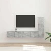 TV staliukas TV spintelių komplektas 3 pcs Betono pilka Apdirbta mediena