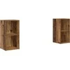 TV staliukas TV spintelių komplektas 2 pcs Senovinis medis 72 x 35 x 36,5 cm
