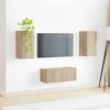 TV staliukas TV spintelių komplektas 2 pcs Sonoma ąžuolas Apdirbta mediena
