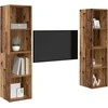 TV staliukas TV spintelių komplektas 2 pcs Ruda 37 x 37 x 142,5 cm