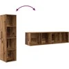 TV staliukas TV spintelių komplektas 2 pcs Ruda 37 x 37 x 142,5 cm