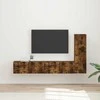 TV staliukas TV spintelių komplektas 3 pcs Rūkyta ąžuolas Apdirbta mediena