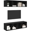 TV staliukas TV spintelių komplektas 2 pcs Juodas ąžuolas 37 x 37 x 142,5 cm