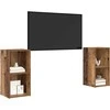 TV staliukas TV spintelių komplektas 2 pcs Senovinis medis 72 x 35 x 36,5 cm