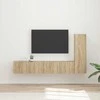 TV staliukas TV spintelių komplektas 3 pcs Sonoma ąžuolas Apdirbta mediena