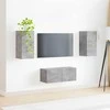 TV staliukas TV spintelių komplektas 2 pcs Betono pilka Apdirbta mediena