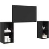 TV staliukas TV spintelių komplektas 2 pcs Juodas ąžuolas 72 x 35 x 36,5 cm