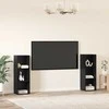 TV staliukas TV spintelių komplektas 2 pcs Juodas ąžuolas 107 x 35 x 37 cm
