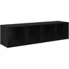 TV staliukas TV spintelių komplektas 2 pcs Juodas ąžuolas 37 x 35 x 72 cm
