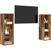TV staliukas TV spintelių komplektas 2 pcs Senovinis medis 107 x 35 x 37 cm