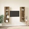 TV staliukas TV spintelių komplektas 2 pcs Ruda 37 x 37 x 142,5 cm