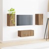 TV staliukas TV spintelių komplektas 2 pcs Amatininkų ąžuolas