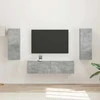 TV staliukas TV spintelių komplektas 2 pcs Betono pilka Apdirbta mediena