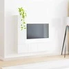 TV staliukas TV spintelių komplektas 3 pcs Balta Apdirbta mediena