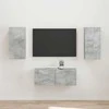TV staliukas TV spintelių komplektas 2 pcs Betono pilka Apdirbta mediena
