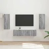 TV staliukas TV spintelių komplektas 2 pcs Pilkas Sonoma Apdirbta mediena