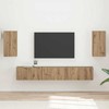 TV staliukas TV spintelių komplektas 5 pcs Amatininkų ąžuolas