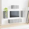 TV staliukas TV spintelių komplektas 5 pcs Pilkas Sonoma Apdirbta mediena