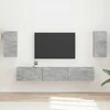 TV staliukas TV spintelių komplektas 5 pcs Betono pilka Apdirbta mediena