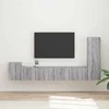 TV staliukas TV spintelių komplektas 3 pcs Pilkas Sonoma Apdirbta mediena