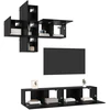 TV staliukas TV spintelių komplektas 3 pcs Apdirbta mediena
