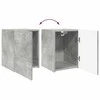 TV staliukas TV spintelių komplektas 3 pcs Betono pilka Apdirbta mediena