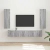 TV staliukas TV spintelių komplektas 3 pcs Pilkas Sonoma Apdirbta mediena