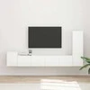 TV staliukas TV spintelių komplektas 3 pcs Aukštai blizganti balta