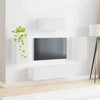 TV staliukas TV spintelių komplektas 5 pcs Balta Apdirbta mediena
